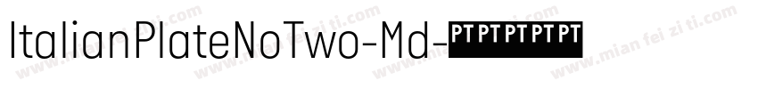 ItalianPlateNoTwo-Md字体转换