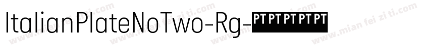 ItalianPlateNoTwo-Rg字体转换