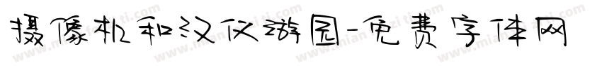 摄像机和汉仪游园字体转换
