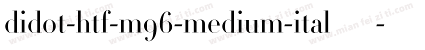didot-htf-m96-medium-ital手机版字体转换