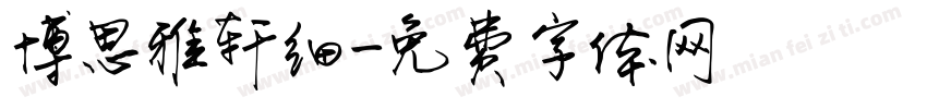 博思雅轩细字体转换