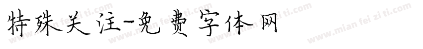 特殊关注字体转换