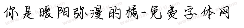 你是暖阳弥漫的橘字体转换