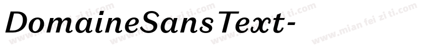 DomaineSansText字体转换