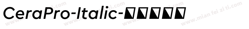 CeraPro-Italic字体转换