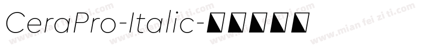 CeraPro-Italic字体转换