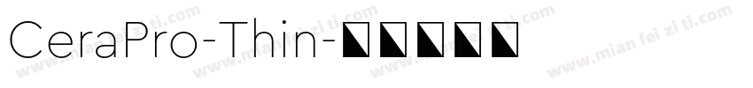 CeraPro-Thin字体转换
