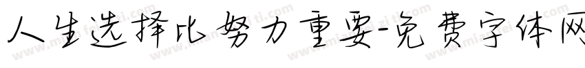 人生选择比努力重要字体转换