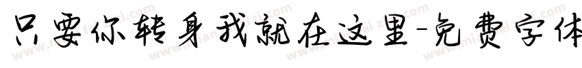 只要你转身我就在这里字体转换
