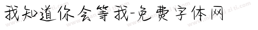 我知道你会等我字体转换