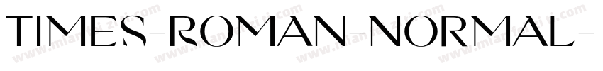 Times-Roman-Normal字体转换