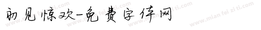 初见惊欢字体转换