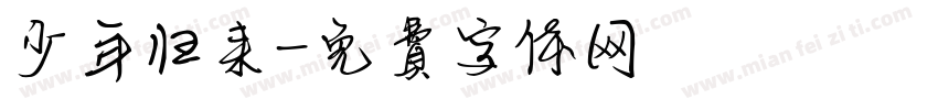 少年归来字体转换