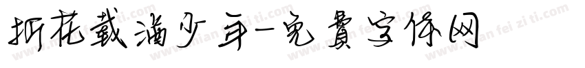 折花载酒少年字体转换