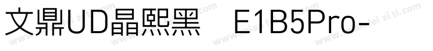 文鼎UD晶熙黑體E1B5Pro字体转换