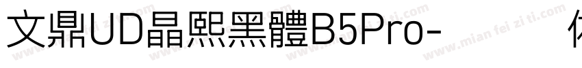 文鼎UD晶熙黑體B5Pro字体转换