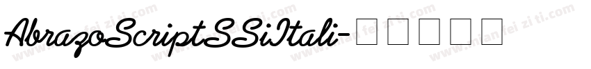 AbrazoScriptSSiItali字体转换