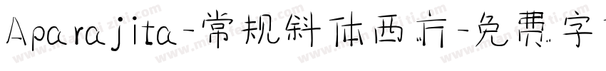 Aparajita-常规斜体西方字体转换
