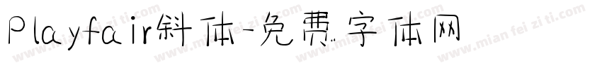 Playfair斜体字体转换