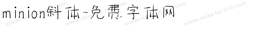 minion斜体字体转换