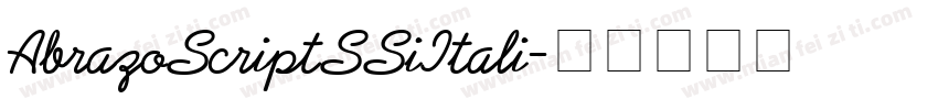 AbrazoScriptSSiItali字体转换