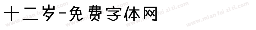十二岁字体转换