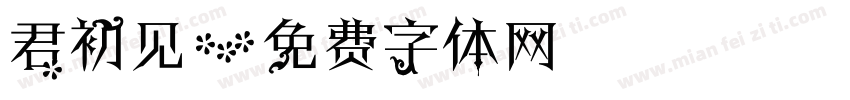 君初见字体转换