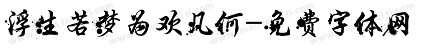 浮生若梦为欢几何字体转换