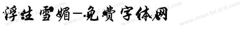 浮生雪媚字体转换