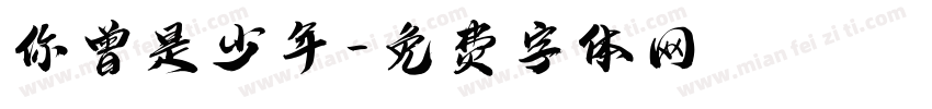 你曾是少年字体转换