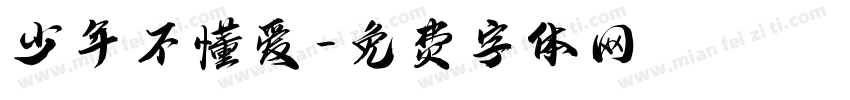 少年不懂爱字体转换