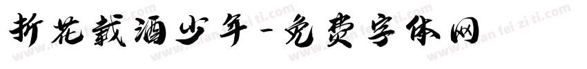 折花载酒少年字体转换