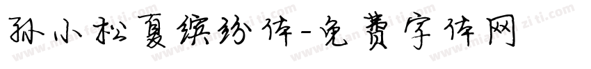 孙小松夏缤纷体字体转换