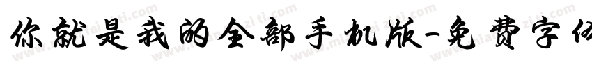 你就是我的全部手机版字体转换