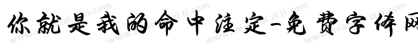 你就是我的命中注定字体转换