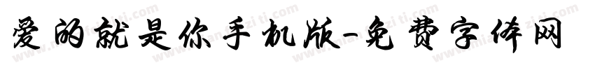 爱的就是你手机版字体转换