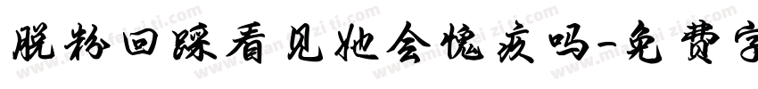 脱粉回踩看见她会愧疚吗字体转换