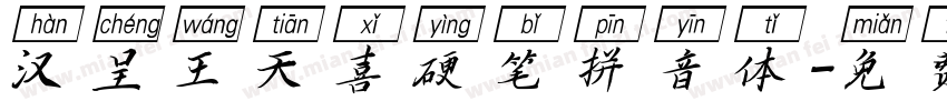 汉呈王天喜硬笔拼音体字体转换