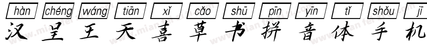 汉呈王天喜草书拼音体手机版字体转换