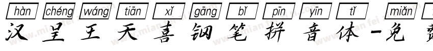 汉呈王天喜钢笔拼音体字体转换