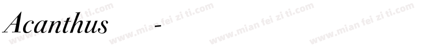 Acanthus手机版字体转换