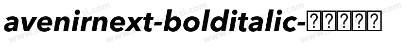 avenirnext-bolditalic字体转换