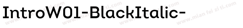 IntroW01-BlackItalic字体转换