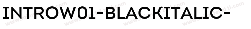 IntroW01-BlackItalic字体转换