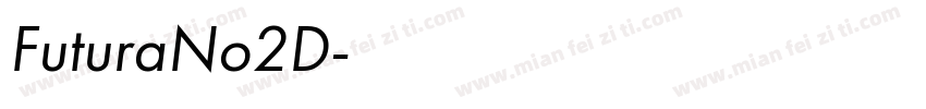 FuturaNo2D字体转换