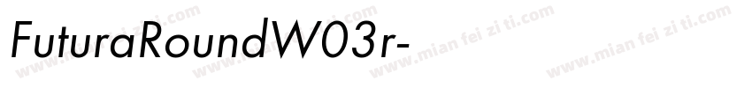 FuturaRoundW03r字体转换