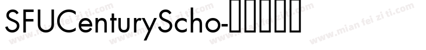 SFUCenturyScho字体转换