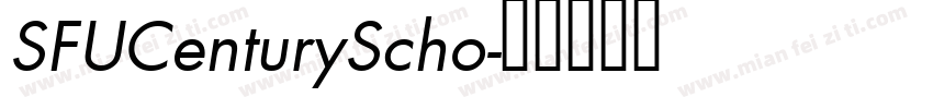 SFUCenturyScho字体转换