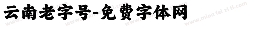 云南老字号字体转换
