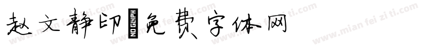 赵文静印字体转换